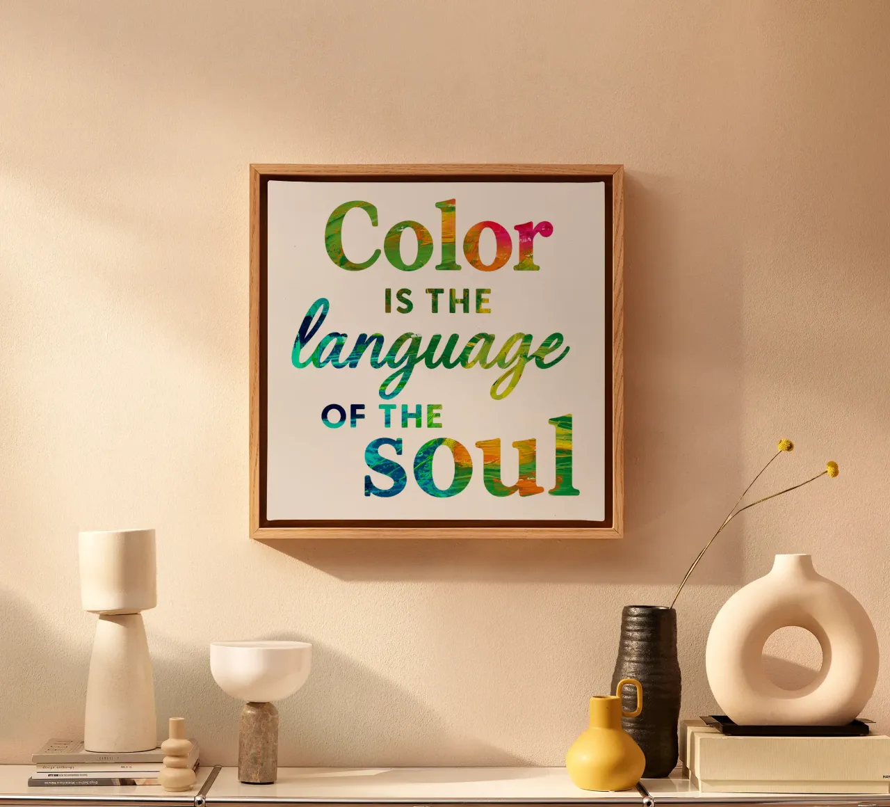 COLOR IS THE LANGUAGE OF THE SOUL tela da Vintage Van Gogh