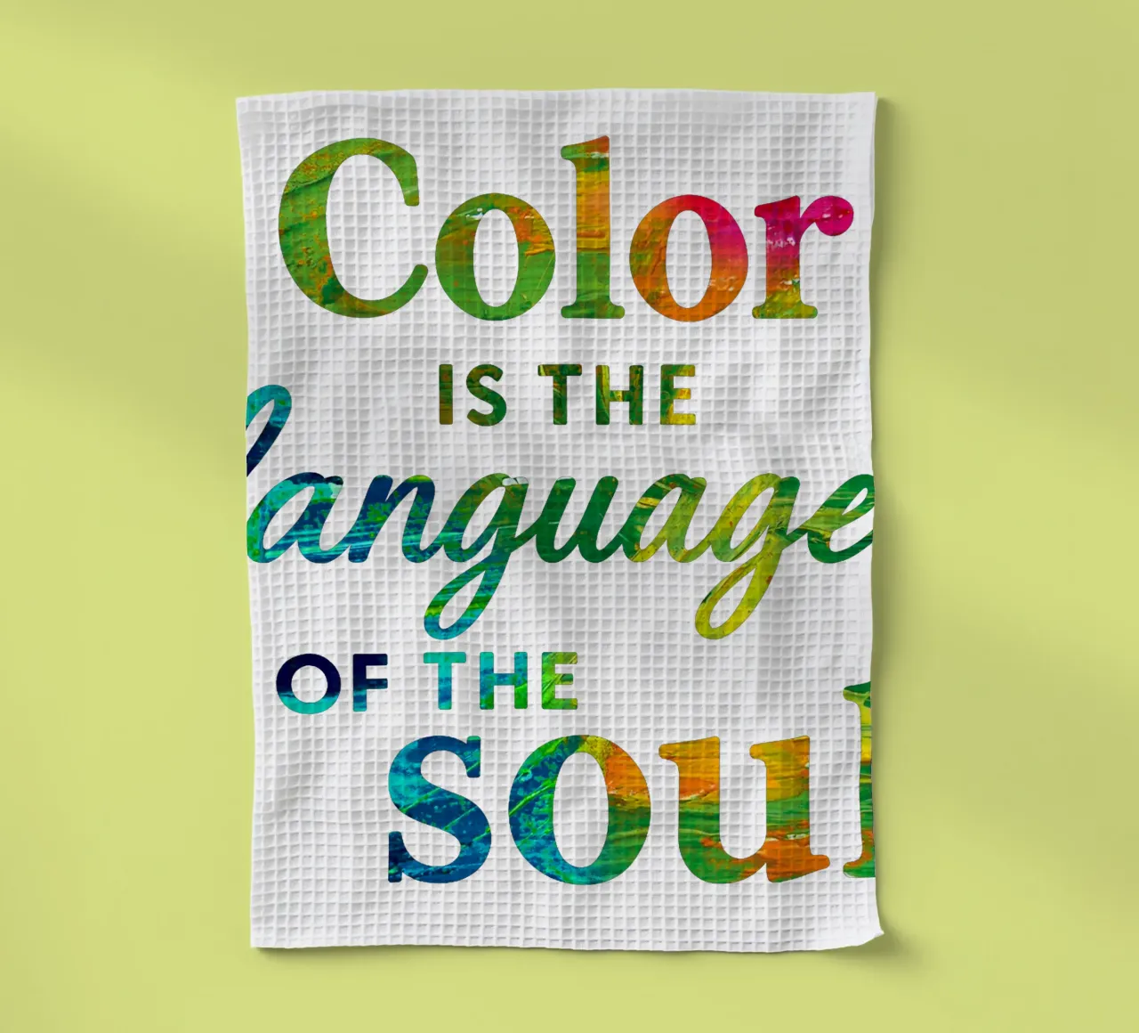 COLOR IS THE LANGUAGE OF THE SOUL torchon de Vintage Van Gogh