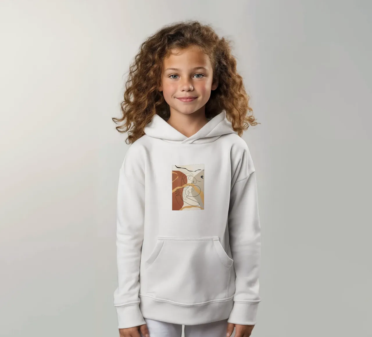 Developed Faces 03 kids hoodie by Nadjaa
