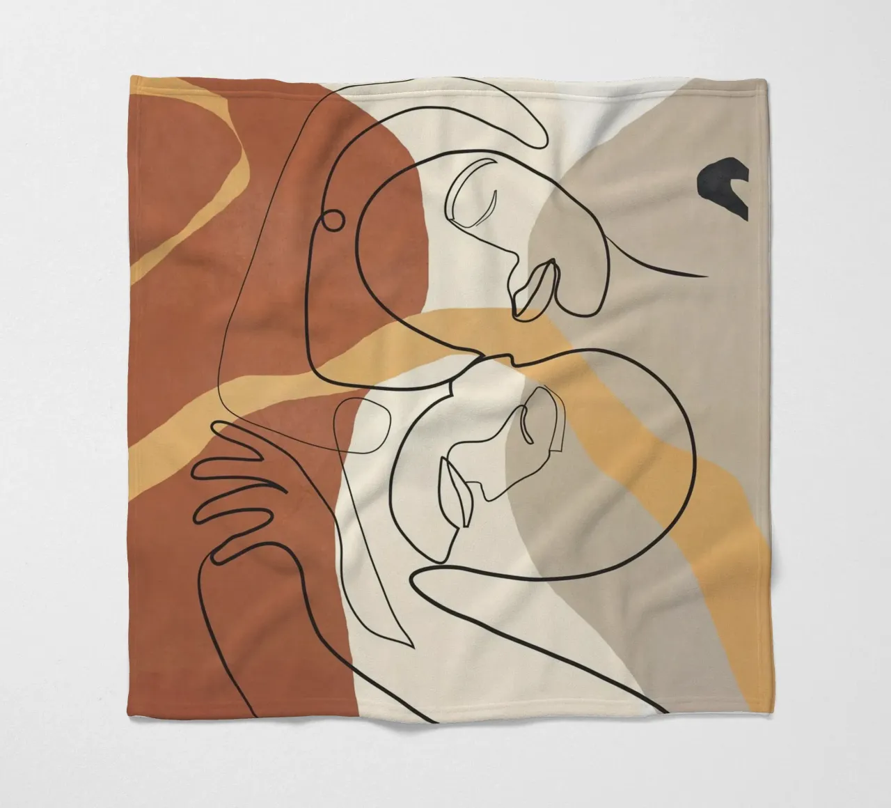 Developed Faces 03 fleece blanket by Nadjaa
