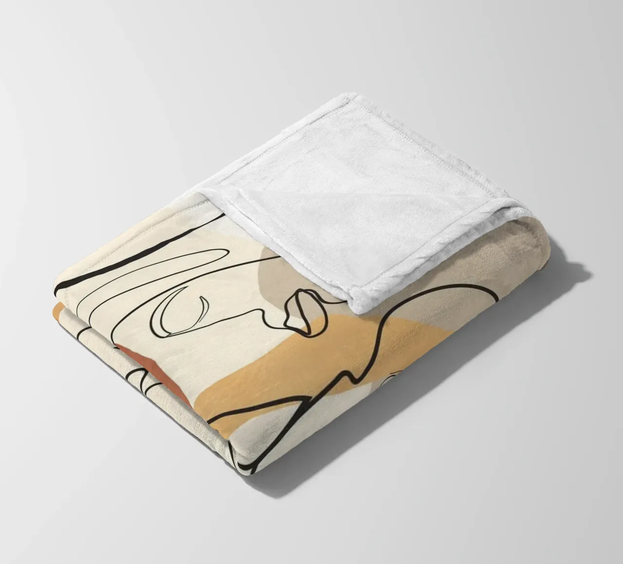 Developed Faces 03 fleece blanket by Nadjaa