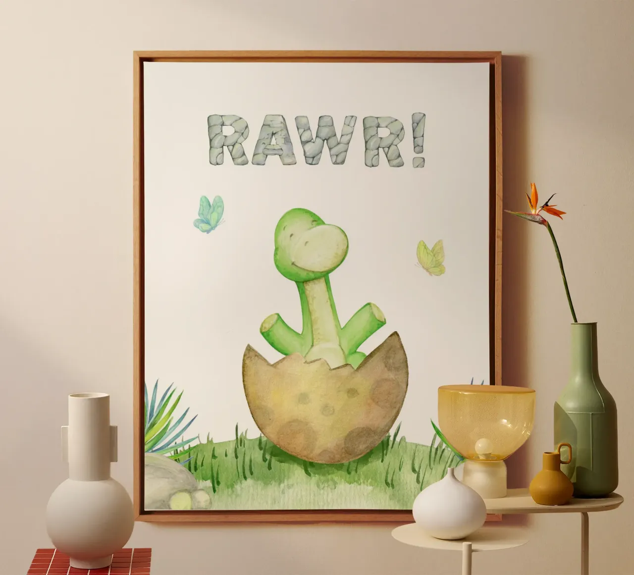 RAWR! tela con Cornice a cassetta da LisaArtes