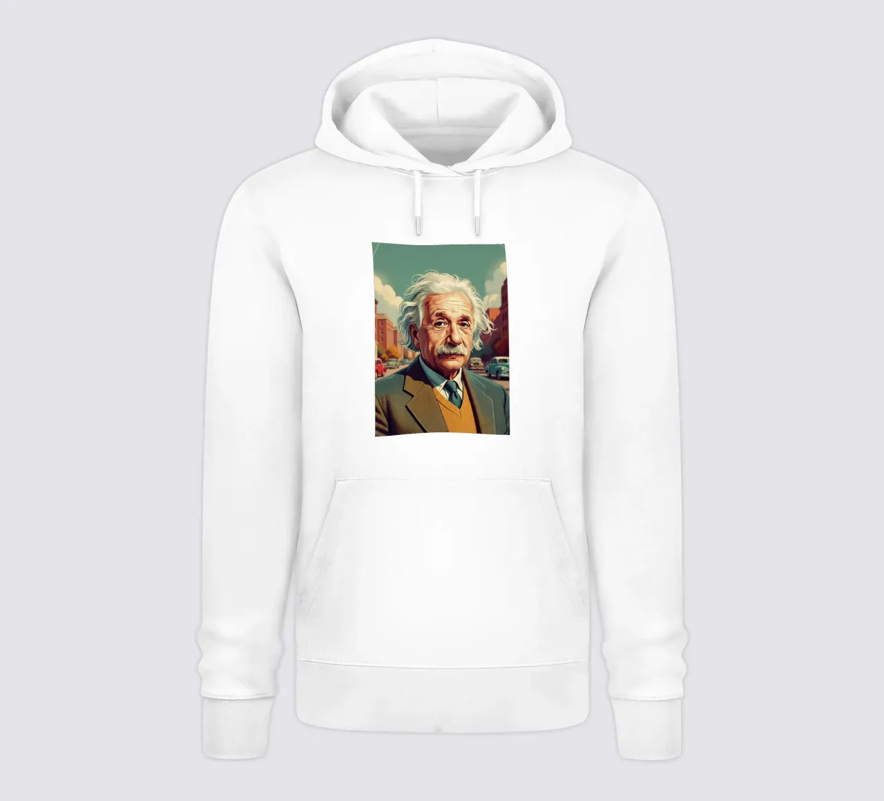 Albert Einstein vintage style felpa con cappuccio da Lembayung art
