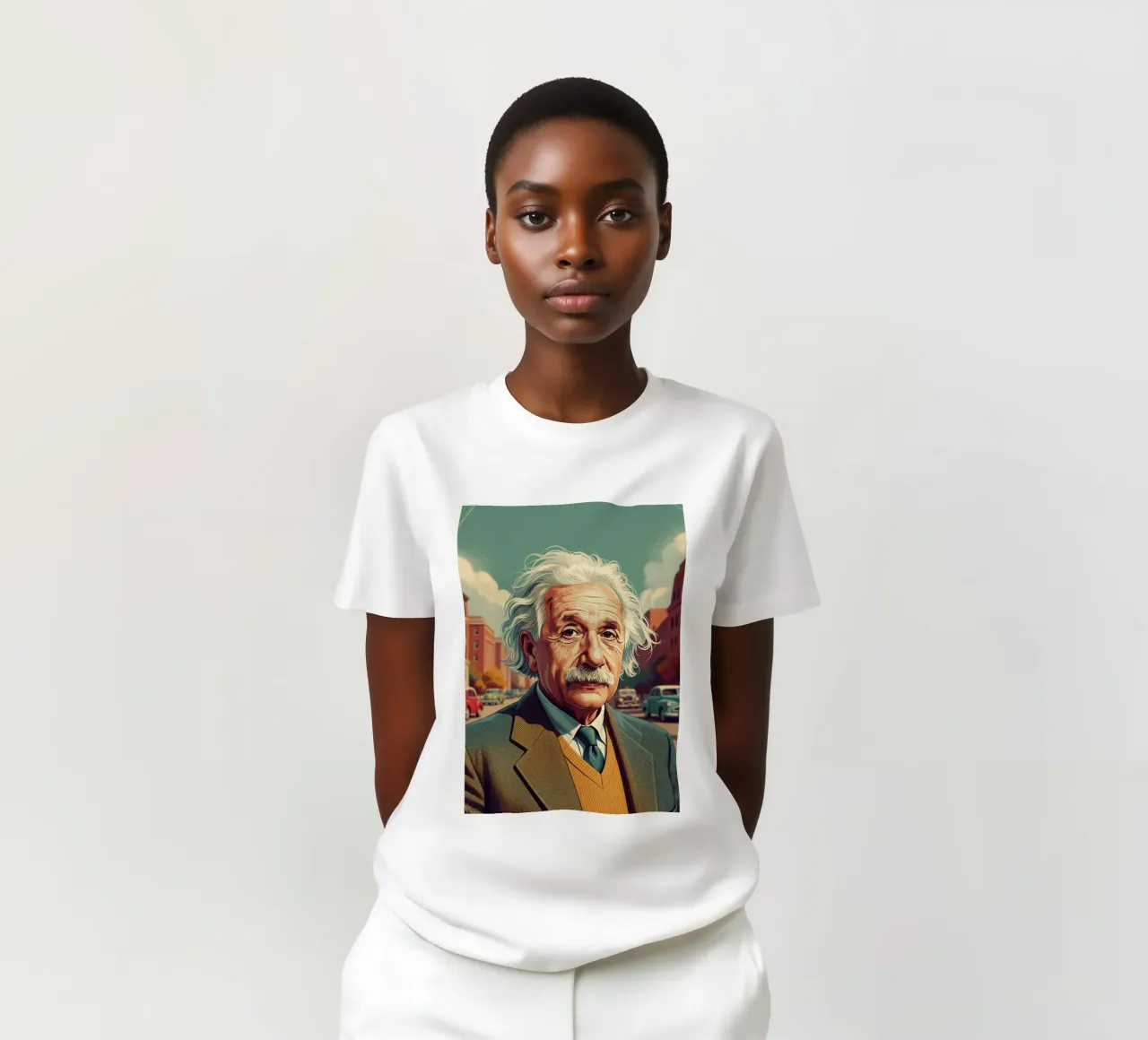Albert Einstein vintage style t-shirt da Lembayung art