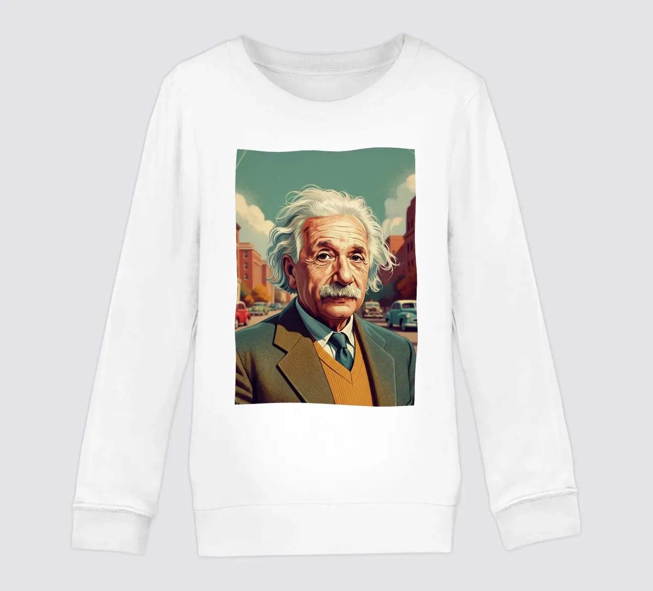Albert Einstein vintage style felpa bambino da Lembayung art
