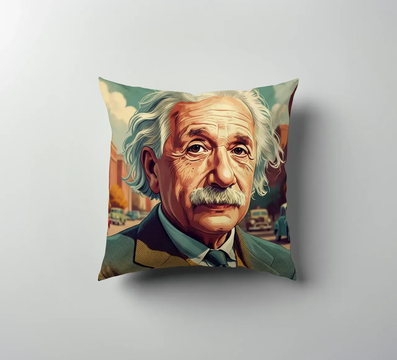 Albert Einstein vintage style cuscino da Lembayung art