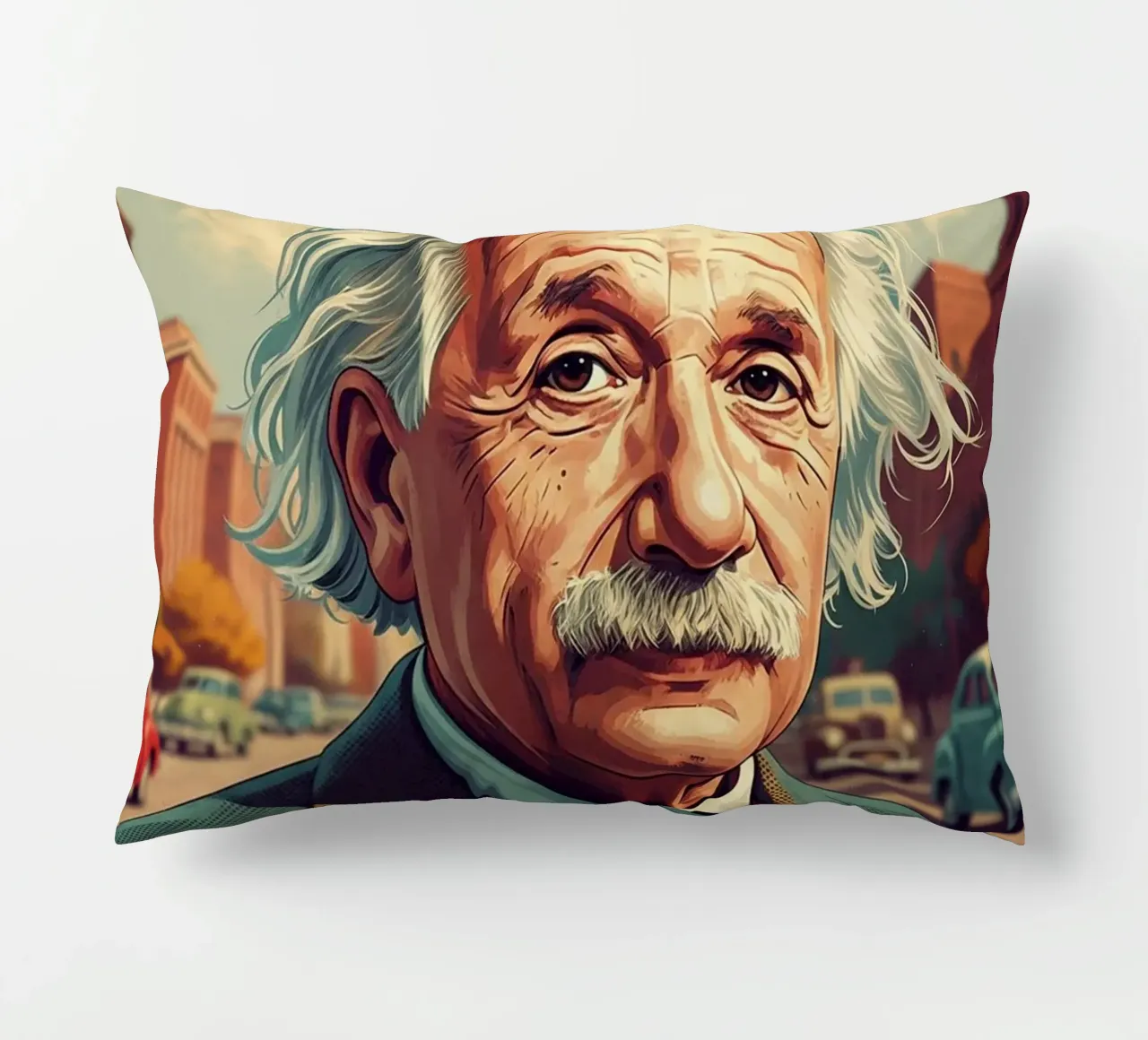 Albert Einstein vintage style cuscino da Lembayung art