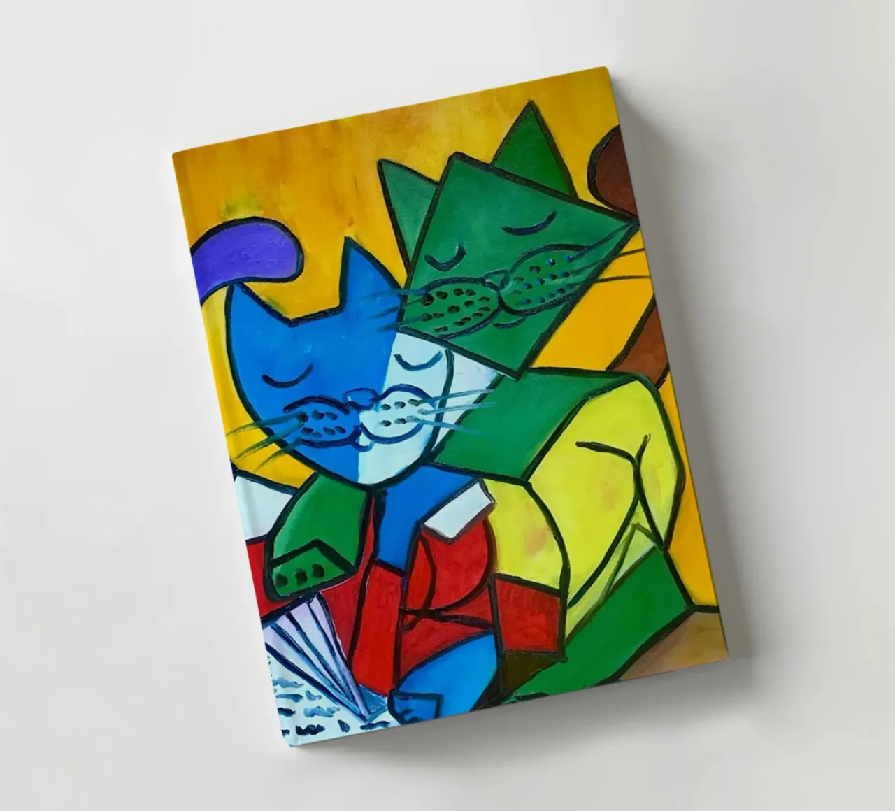 Two Reading Cats notebook by NelidaRMackey