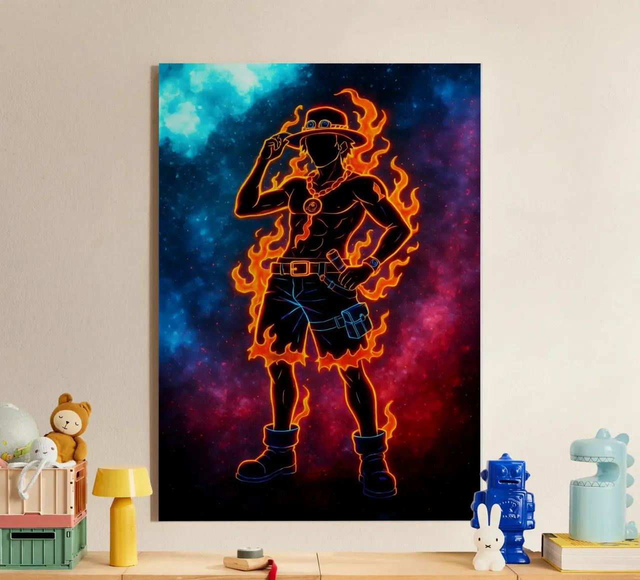 Soul Of One piece Portgas D. Ace acrylic glass by DGSoulheroes