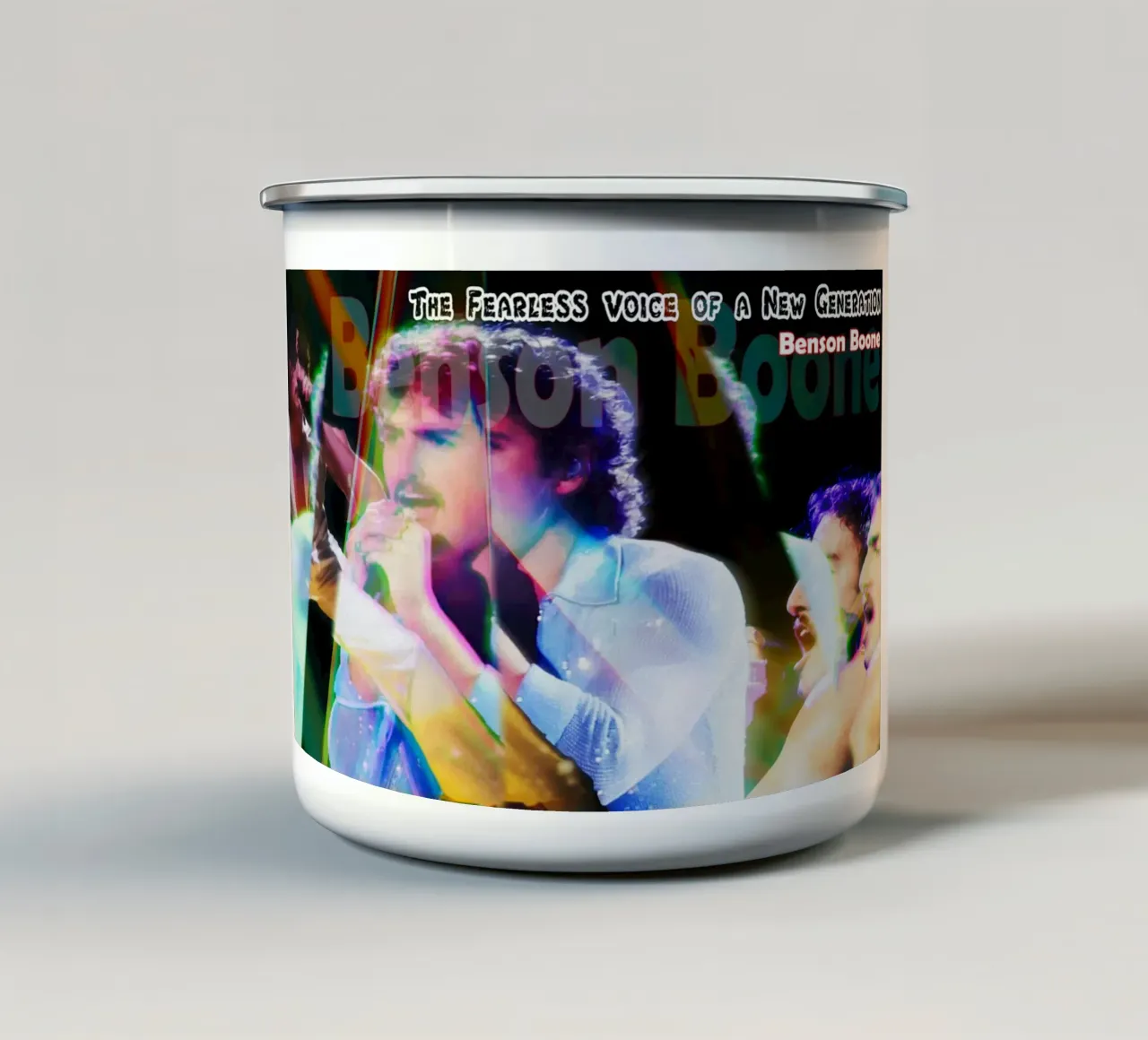 Benson Boone: The Fearless Voice of a New Generation enamel mug by Abasa Inaraya