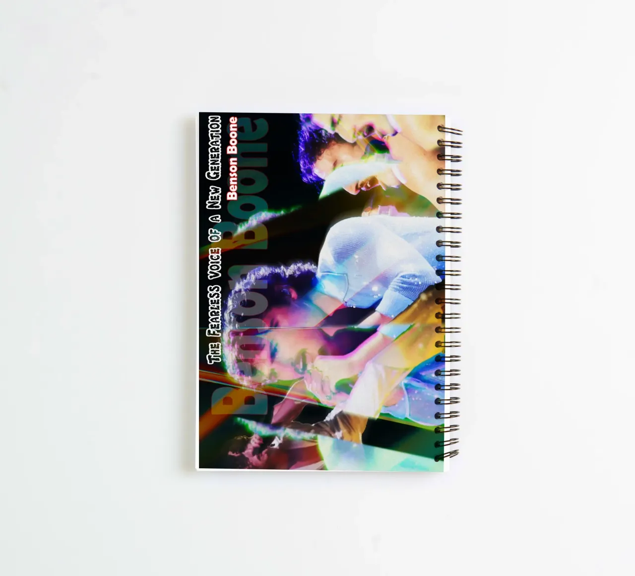 Benson Boone: The Fearless Voice of a New Generation spiral notebook by Abasa Inaraya