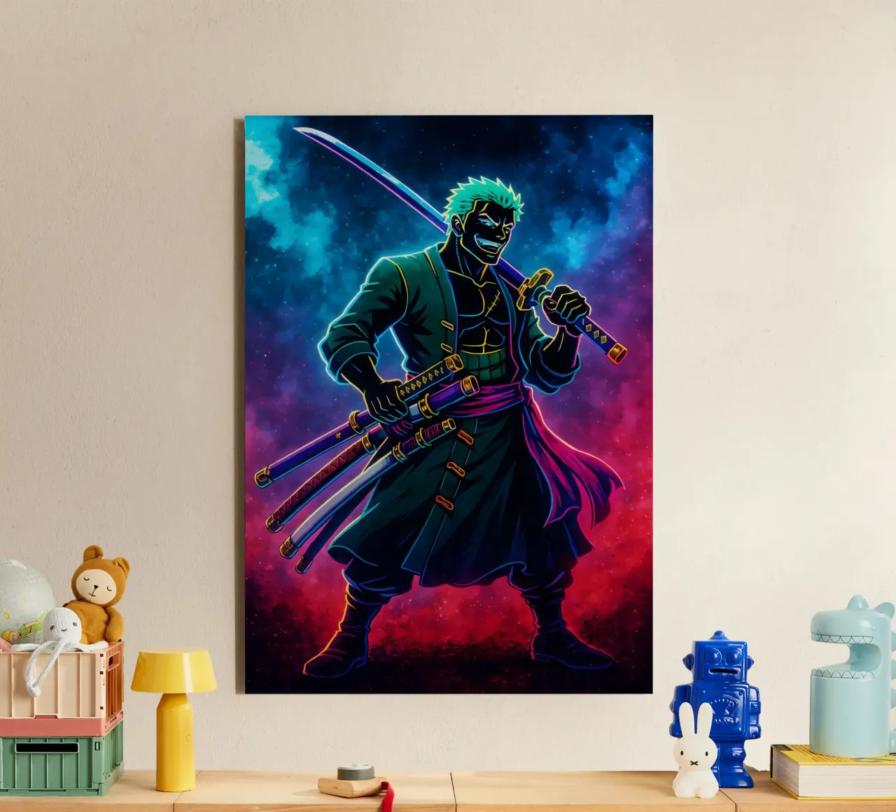 Soul Of One piece Roronoa Zoro alluminio dibond da DGSoulheroes