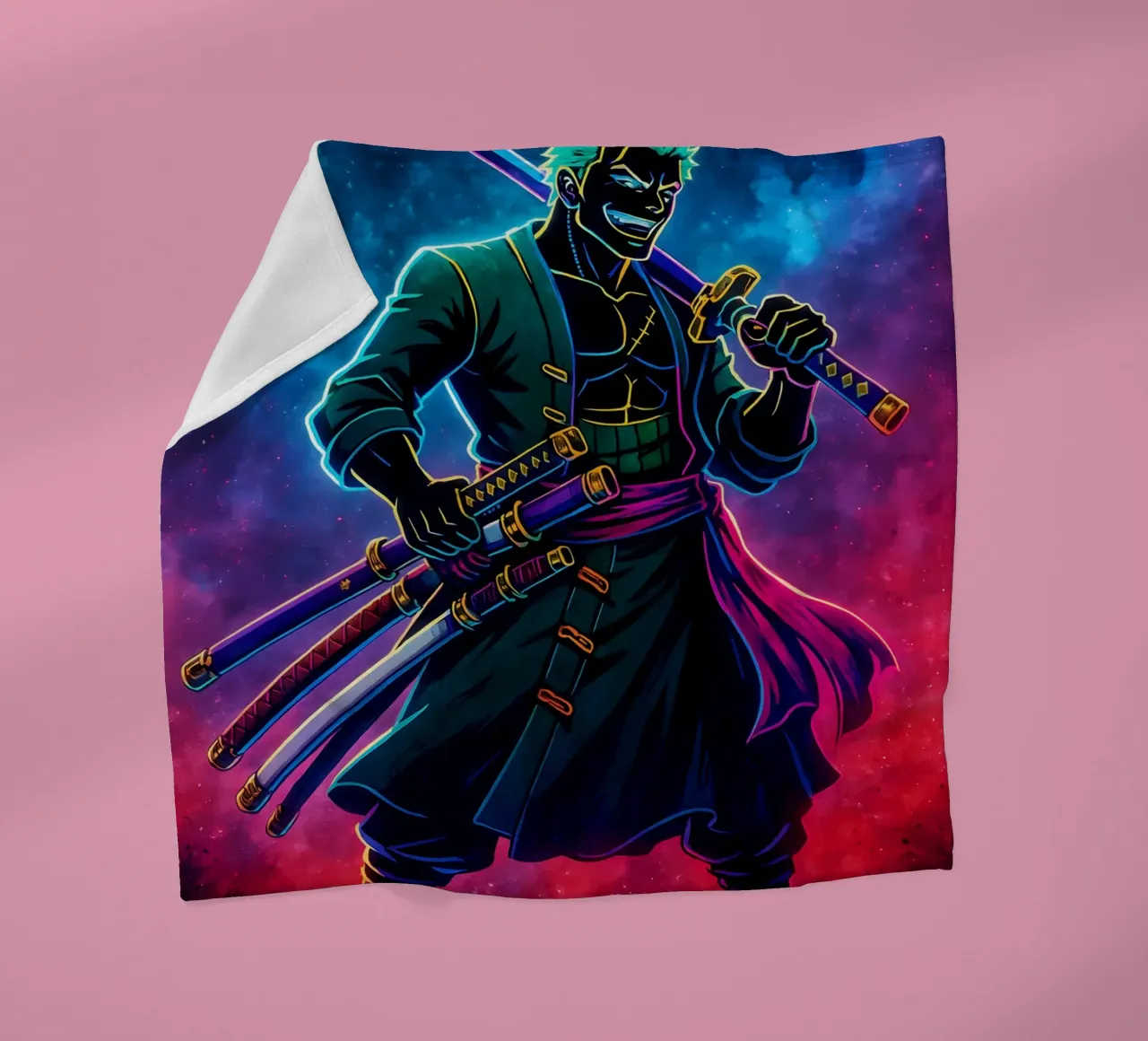 Soul Of One piece Roronoa Zoro coperta in pile da DGSoulheroes