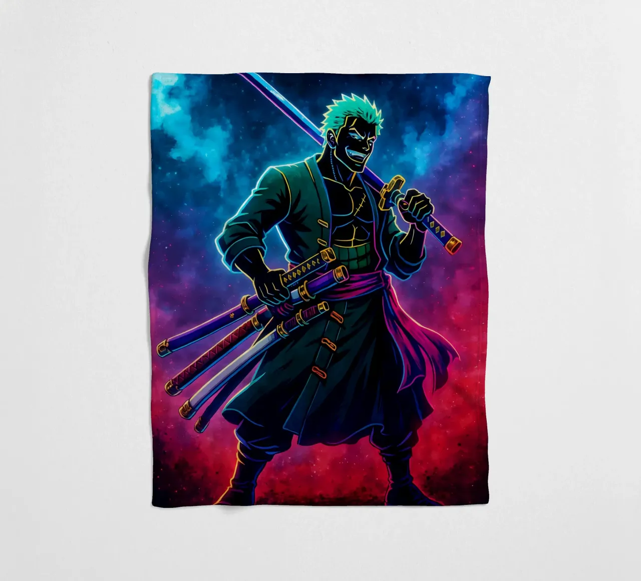 Soul Of One piece Roronoa Zoro coperta in pile da DGSoulheroes