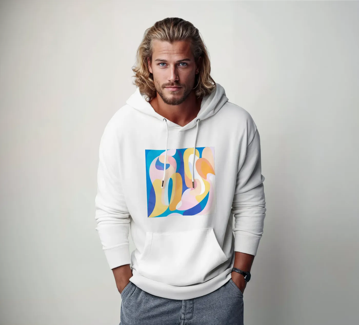 Waves hoodie by Lines Inside