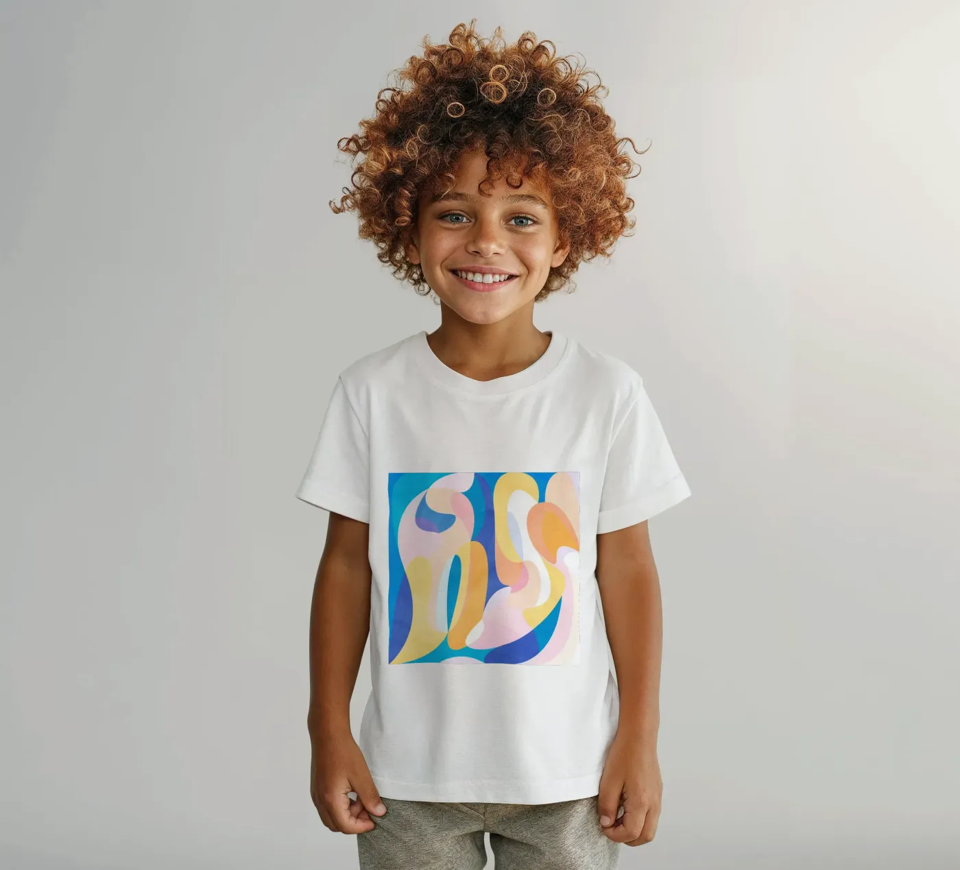 Waves kids t-shirt by Abstract Joy