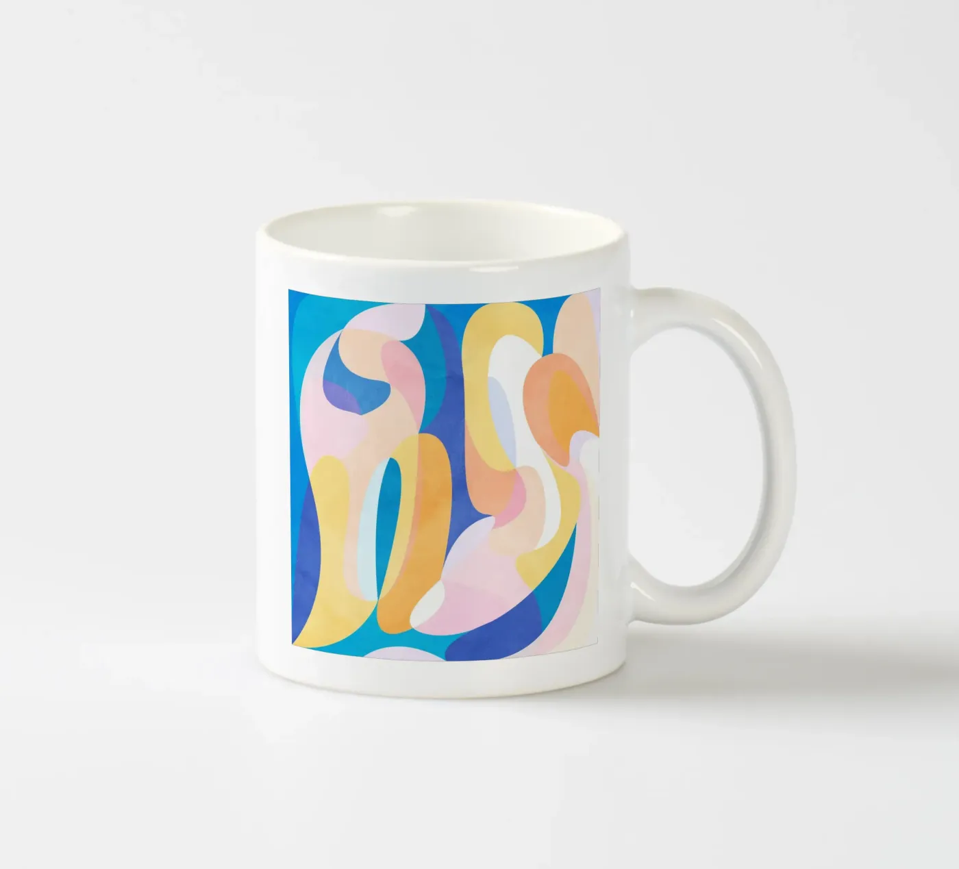 Waves ceramic mug by Abstract Joy