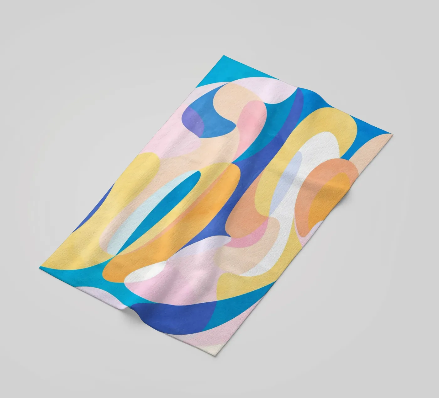 Waves Strandtuch von Abstract Joy