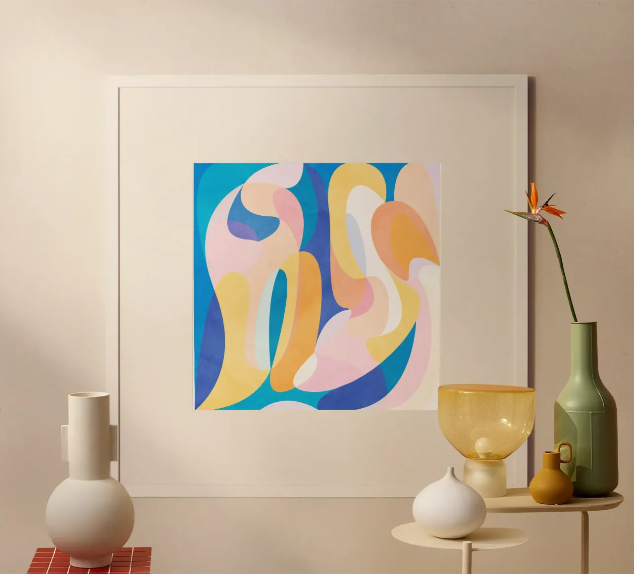 Waves poster van Abstract 888