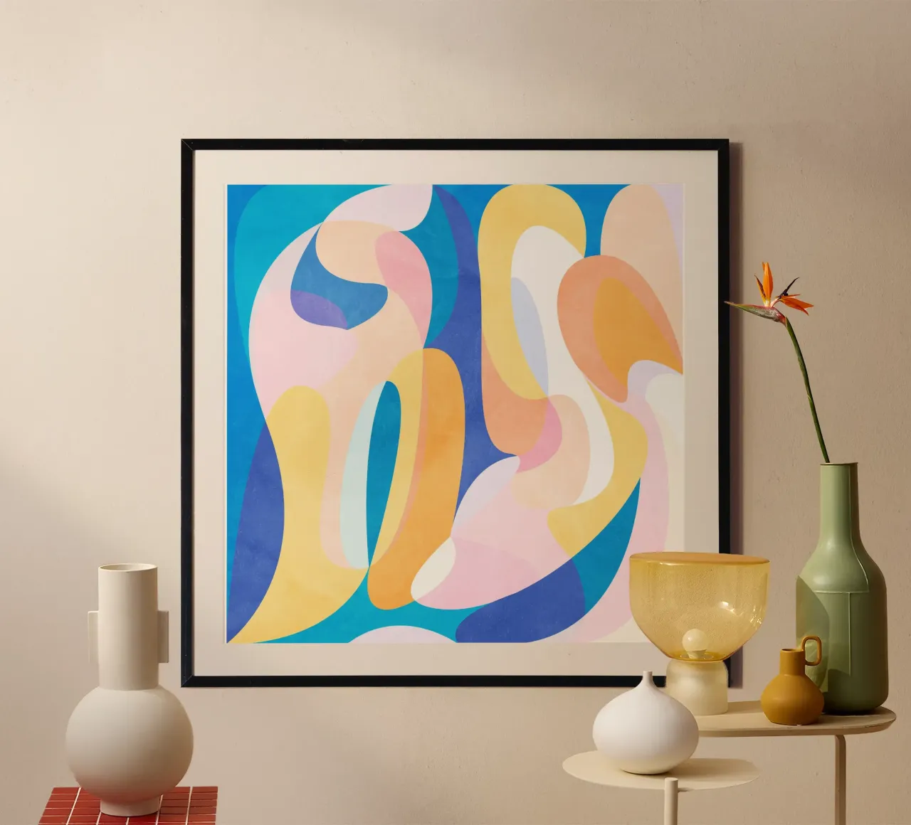 Waves poster van Abstract 888