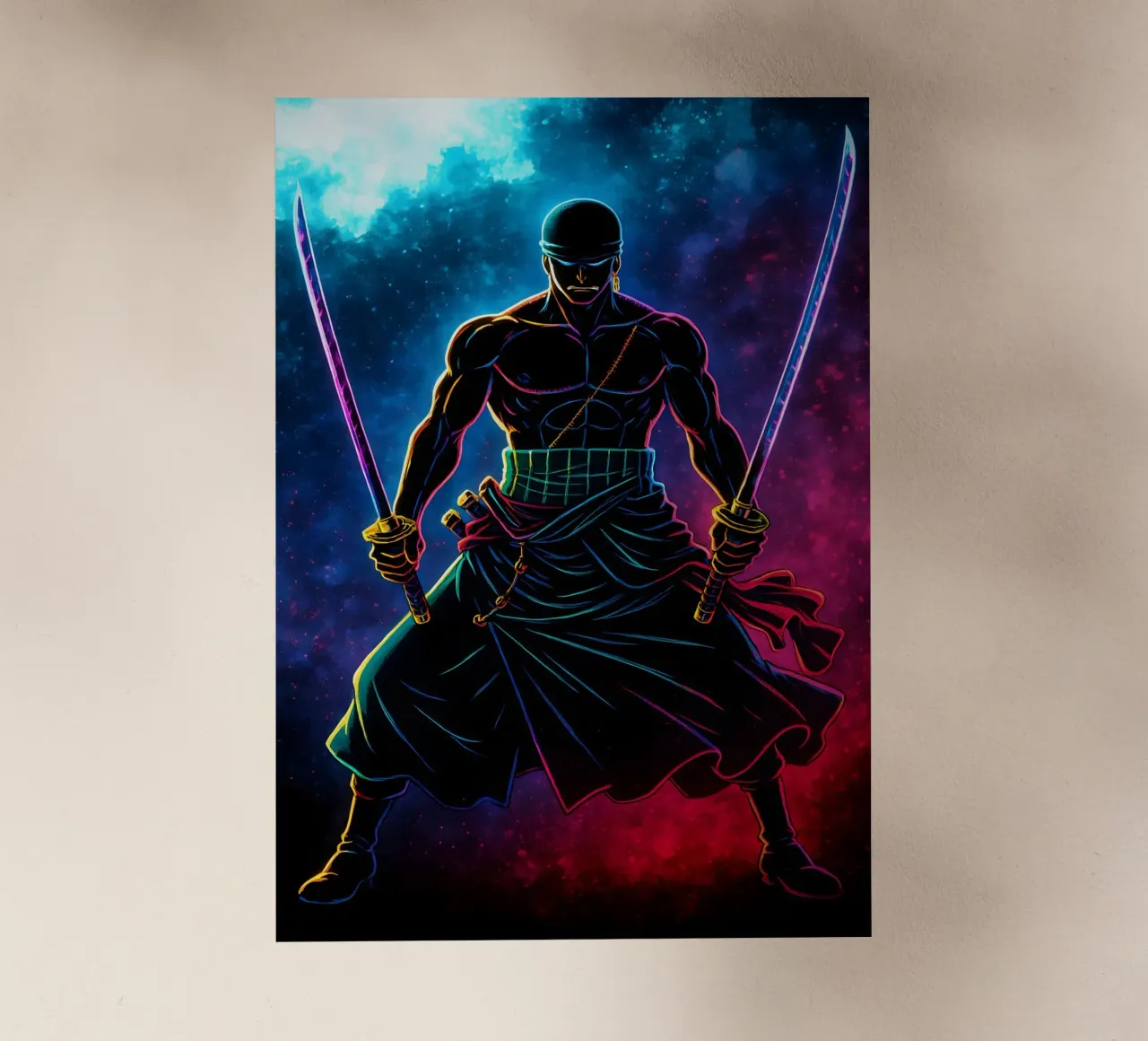 Soul Of One piece Roronoa Zoro pellicola backlit da DGSoulheroes