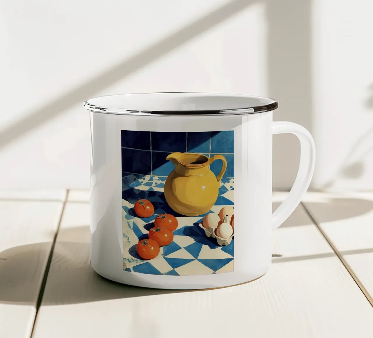Cibo rustico tazza in smalto da IamHomeStudio