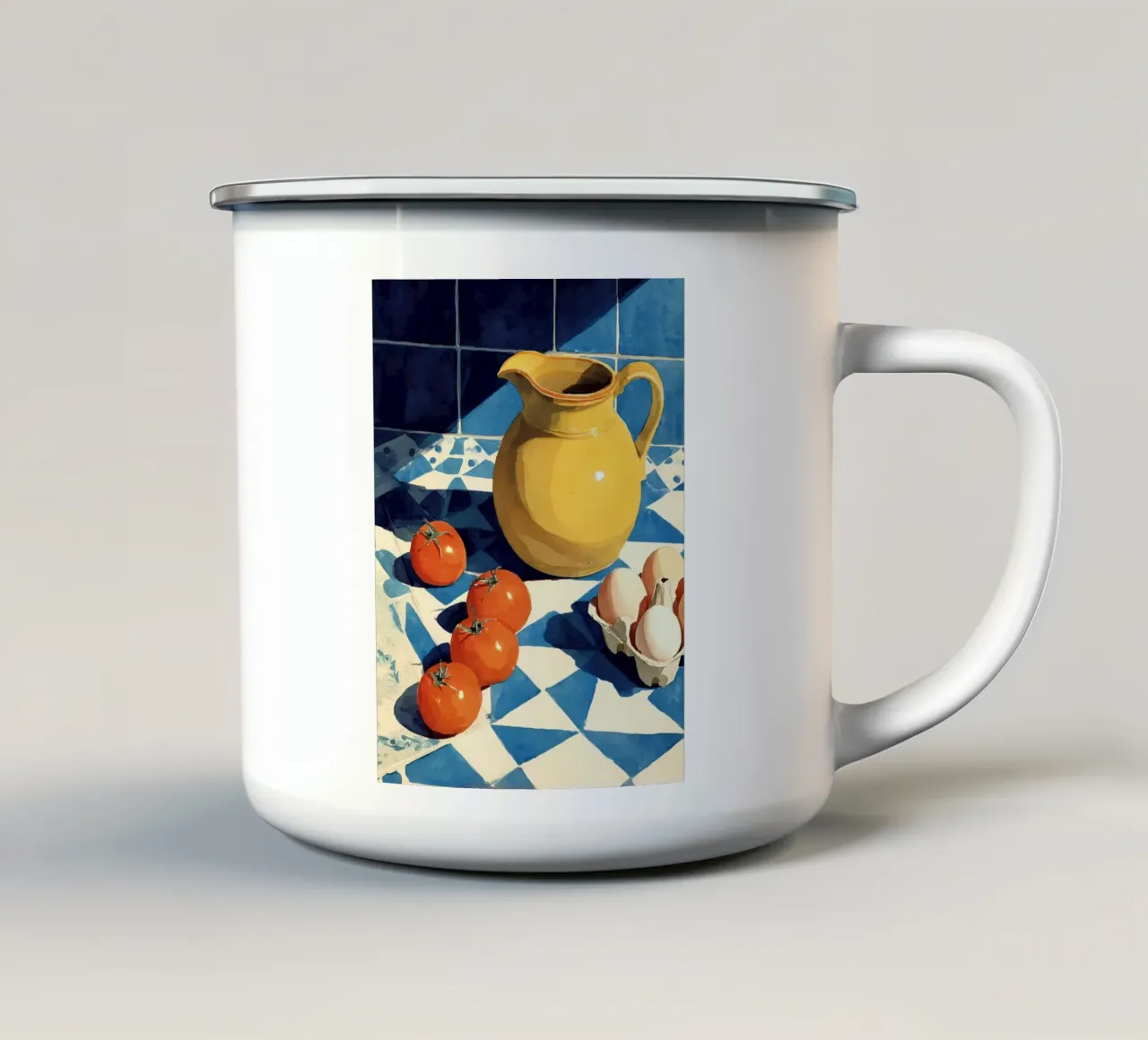 Cibo rustico tazza in smalto da IamHomeStudio