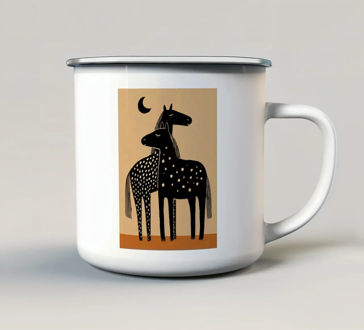 Cavalli tazza in smalto da IamHomeStudio
