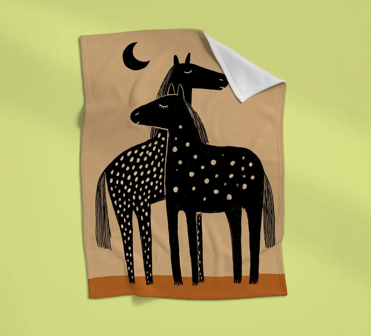 Pferde Fleecedecke von IamHomeStudio