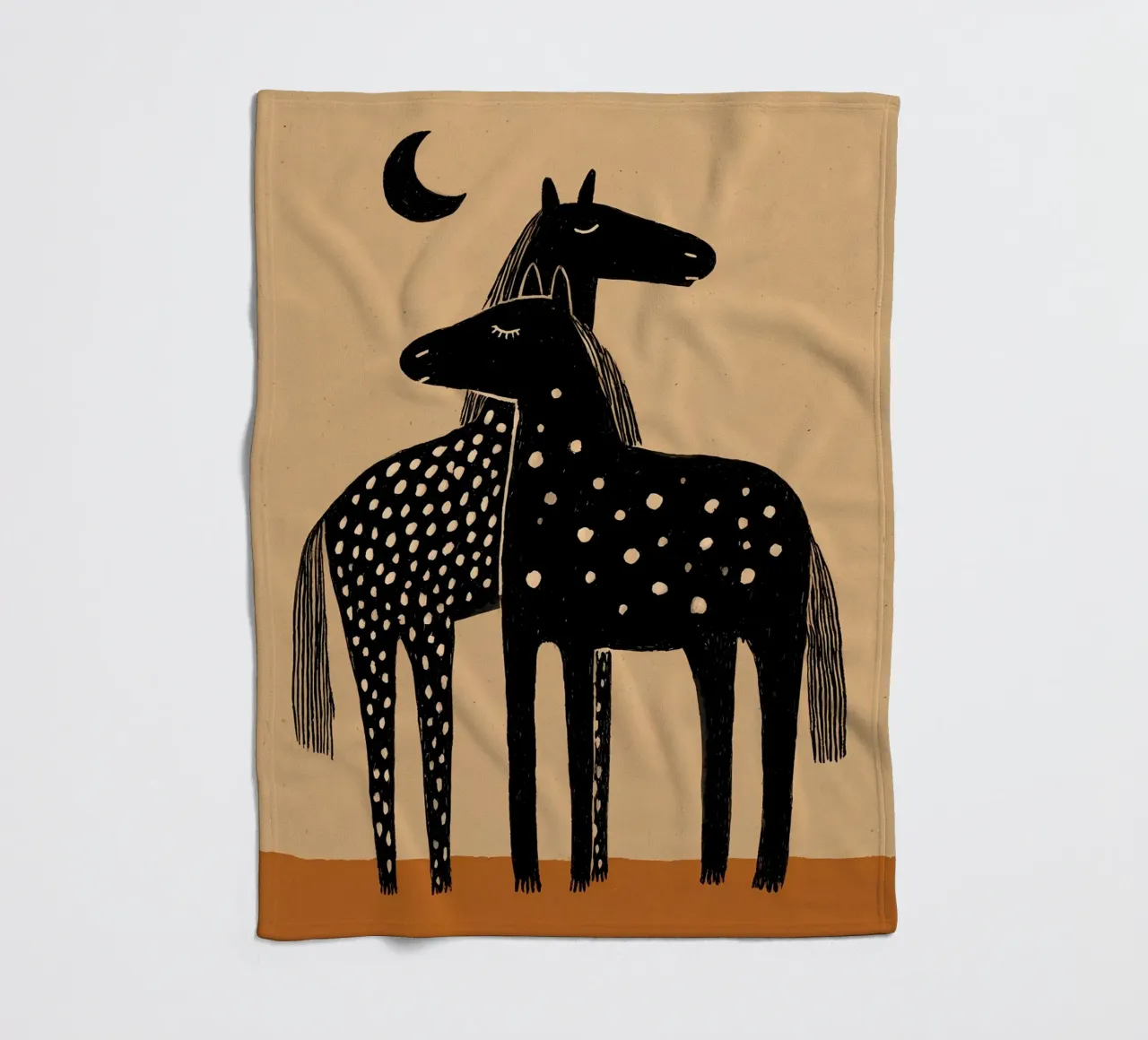 Pferde Fleecedecke von IamHomeStudio