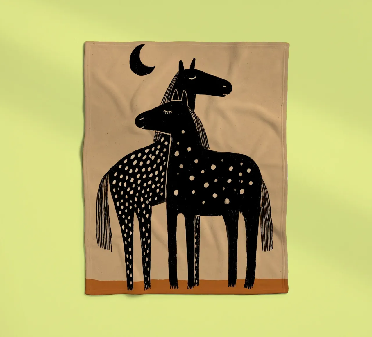 Pferde Fleecedecke von IamHomeStudio