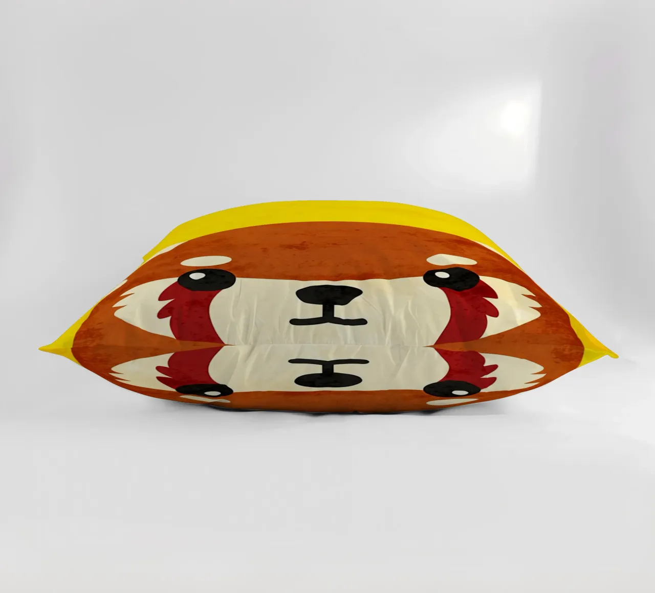 Panda rosso a cartoni animati cuscino da EbrahimiStudio