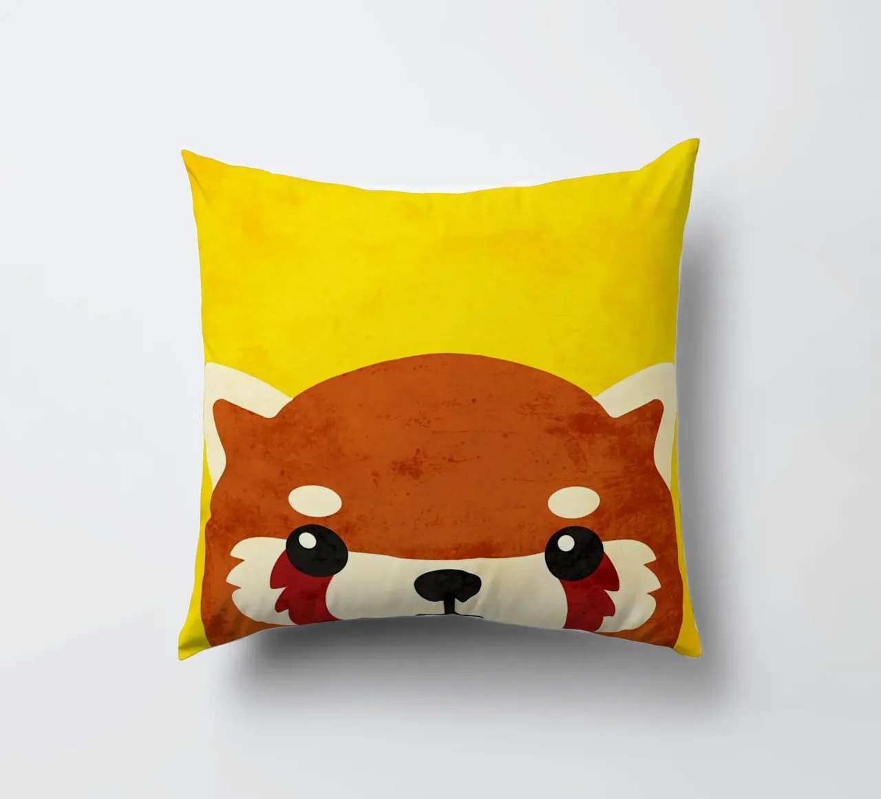 Panda rosso a cartoni animati cuscino da EbrahimiStudio