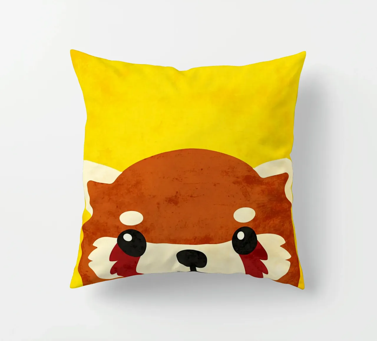 Panda rosso a cartoni animati cuscino da EbrahimiStudio