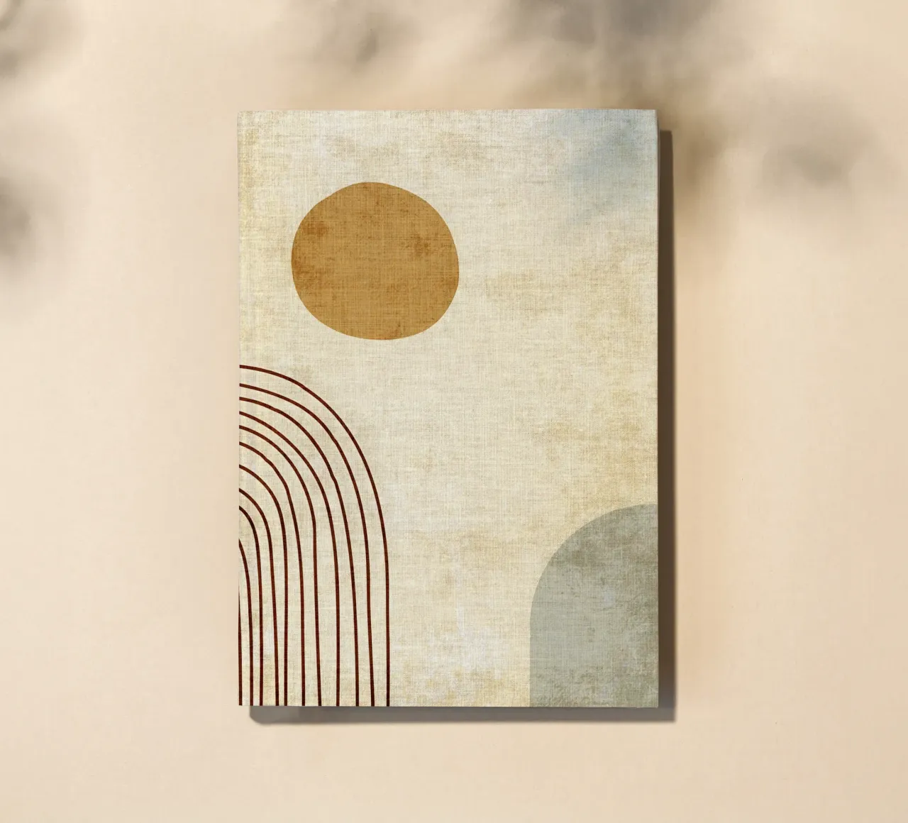 Midcentury boho shapes notebook by EbrahimiStudio
