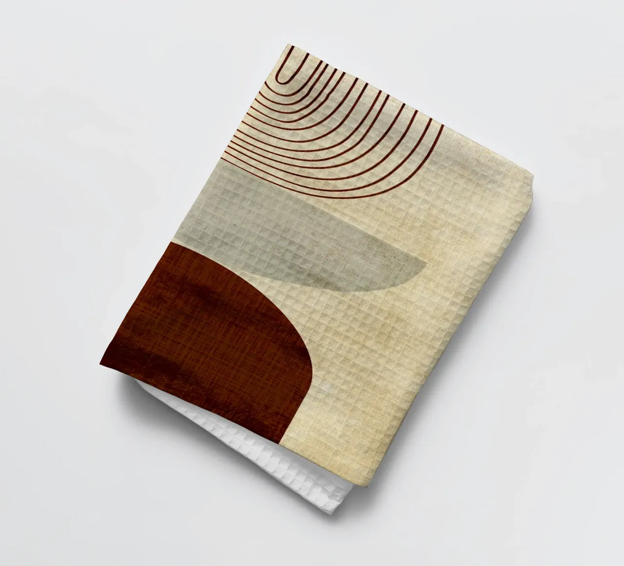 Retro-Regenbogen in Geo-Form Geschirrtuch von EbrahimiStudio