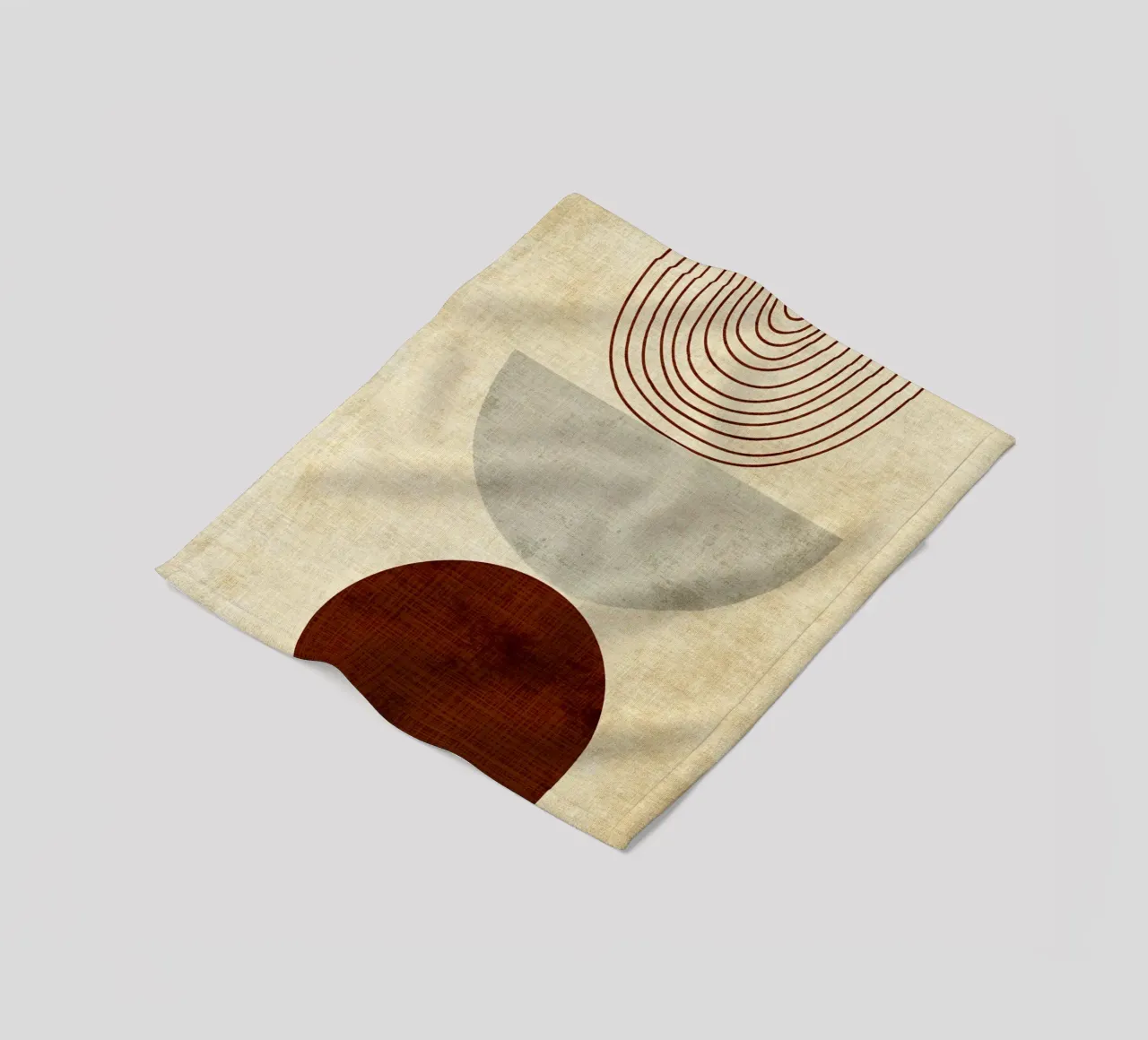 Retro-Regenbogen in Geo-Form Fleecedecke von EbrahimiStudio