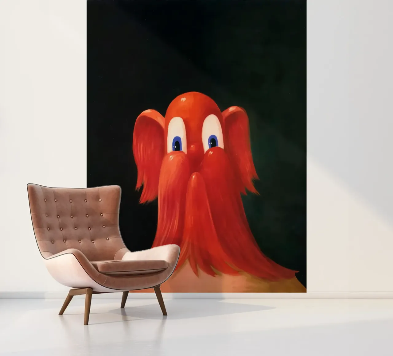 Portrait antipodulaire rouge, 1996 papier peint photo de Alexandra Sutton