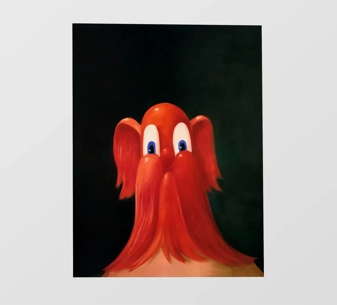 Ritratto antipodulare rosso, 1996 telo in pvc da Alexandra Sutton