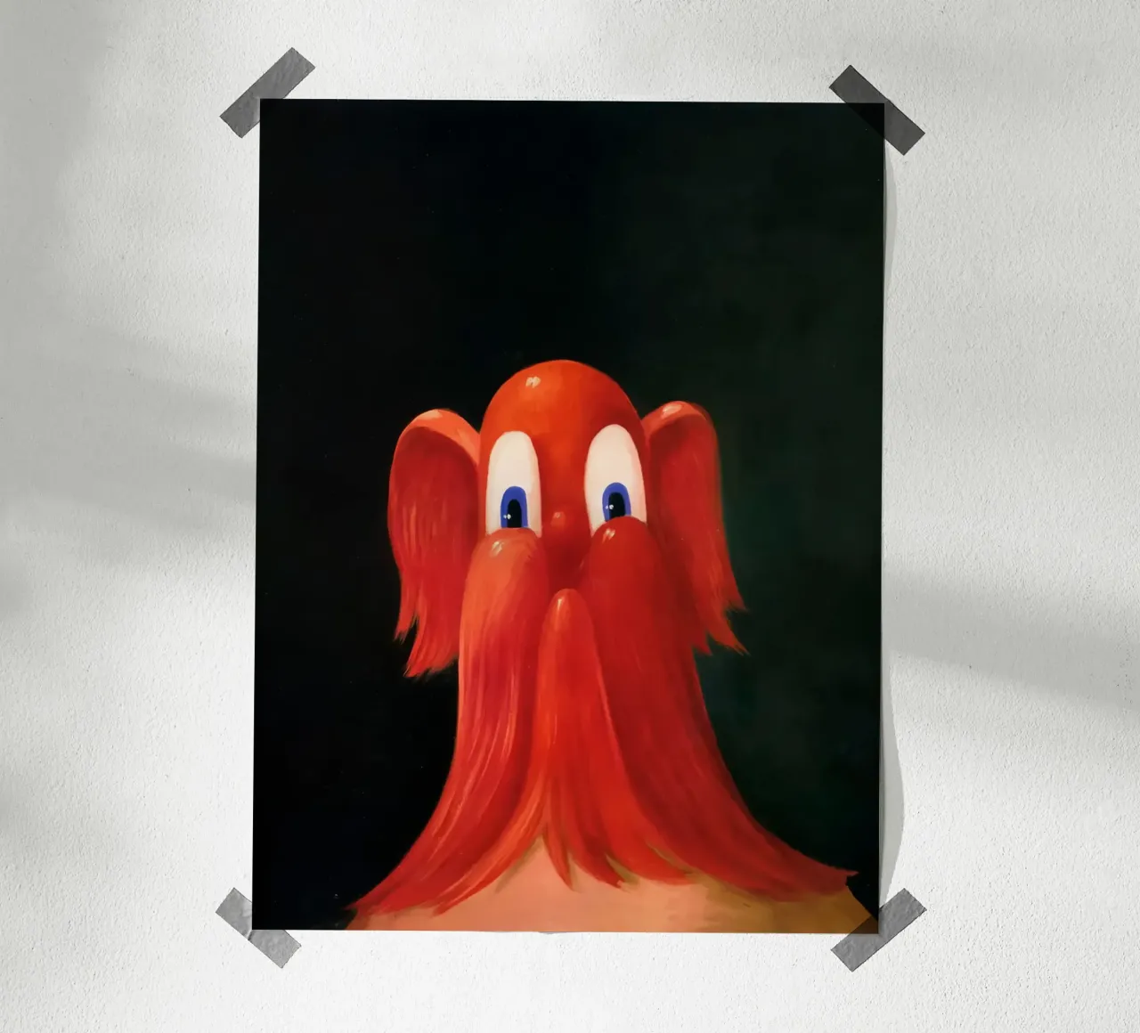 Red Antipodular Portrait, 1996 poster by Alexandra Sutton