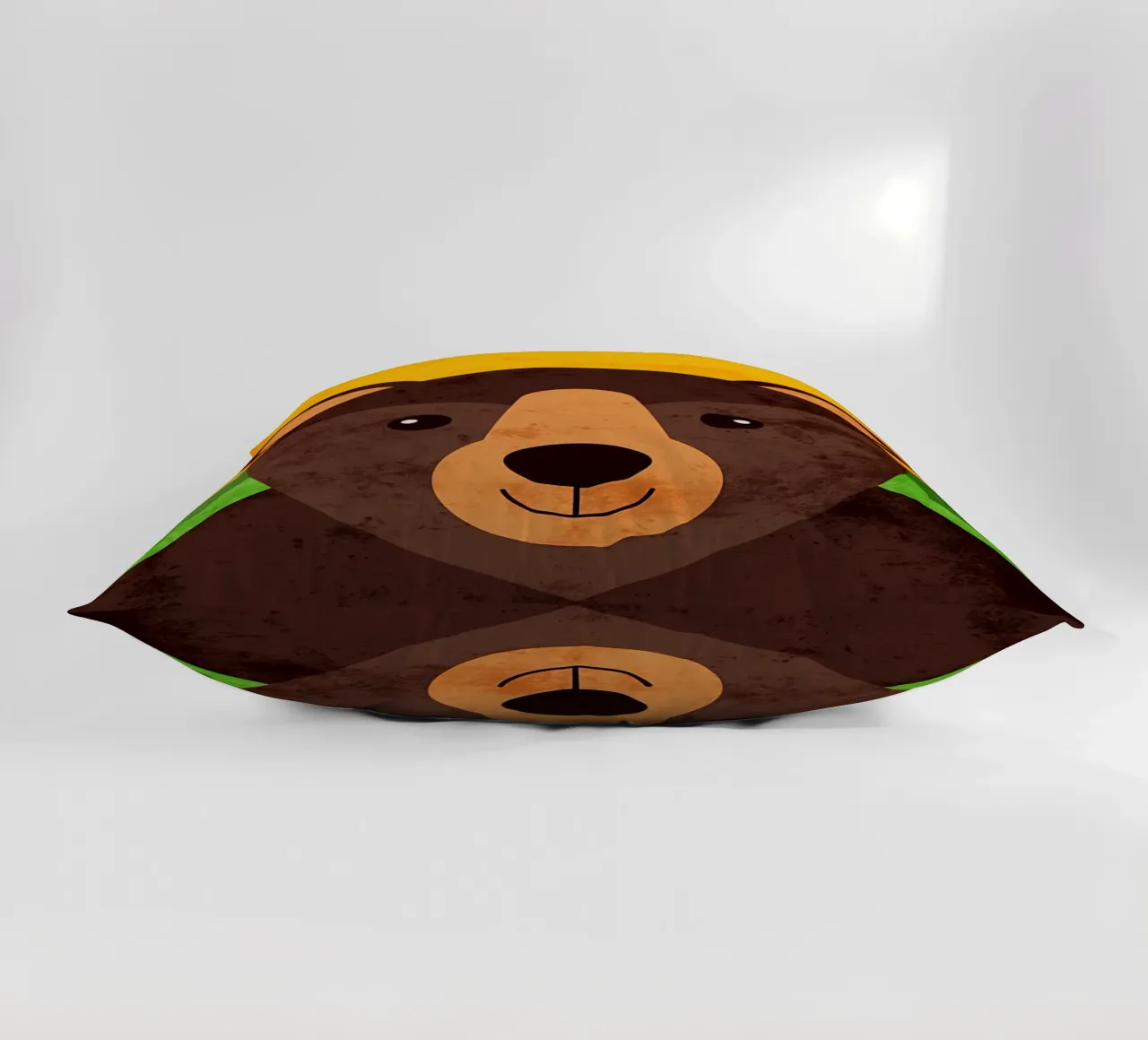 Illustrazione di un orso sorridente cuscino da EbrahimiStudio