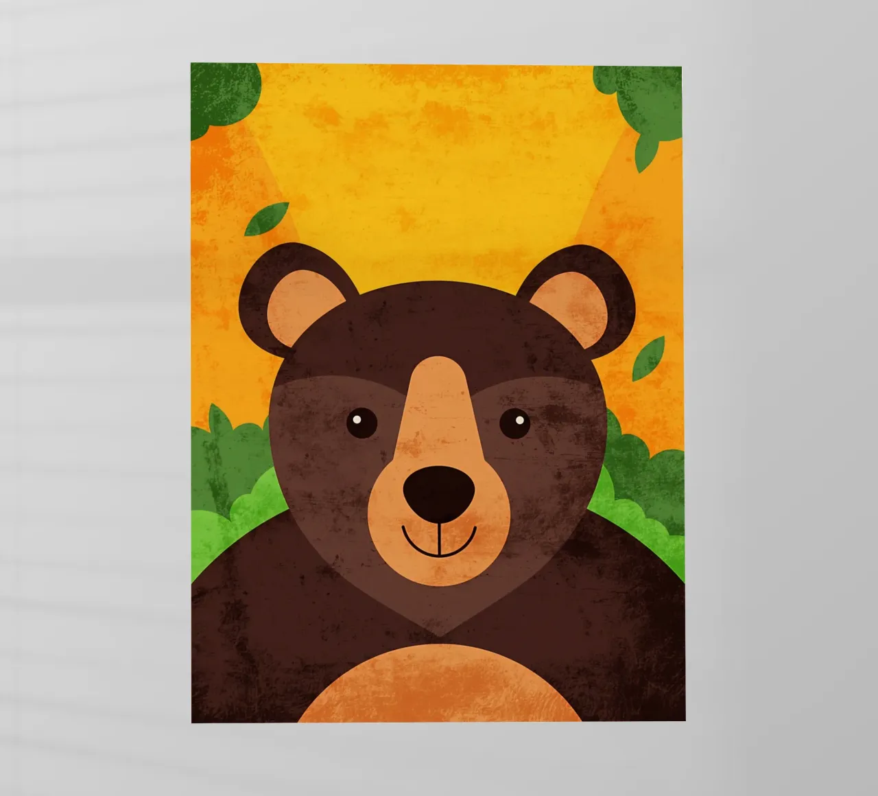 Illustrazione di un orso sorridente pellicola backlit da EbrahimiStudio