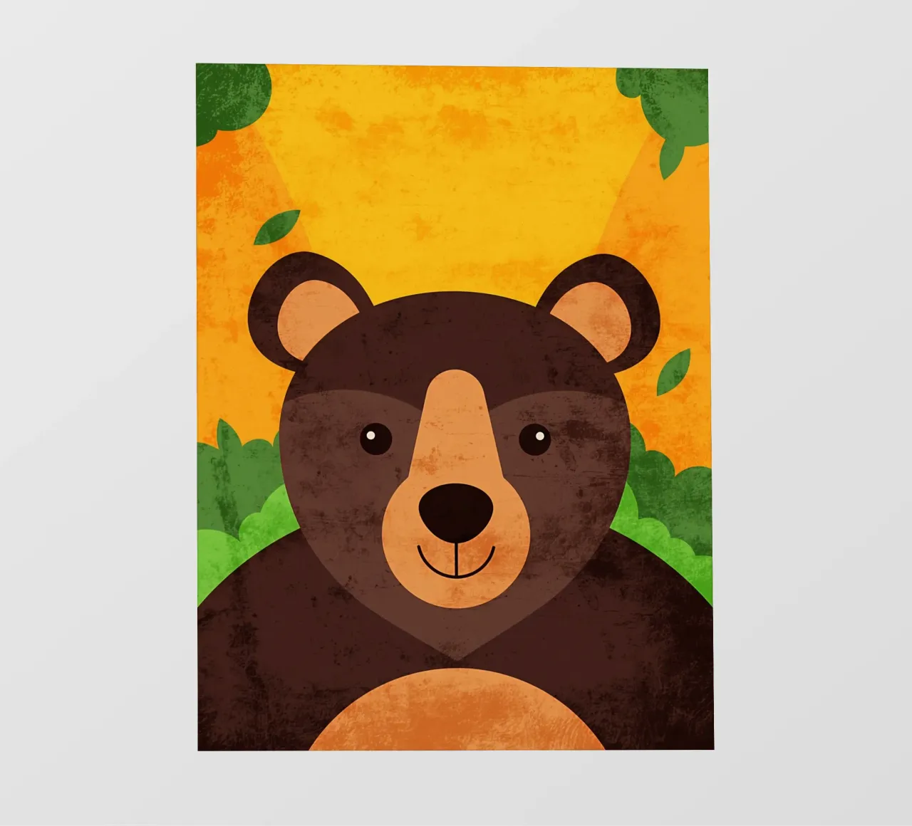 Illustrazione di un orso sorridente telo in pvc da EbrahimiStudio