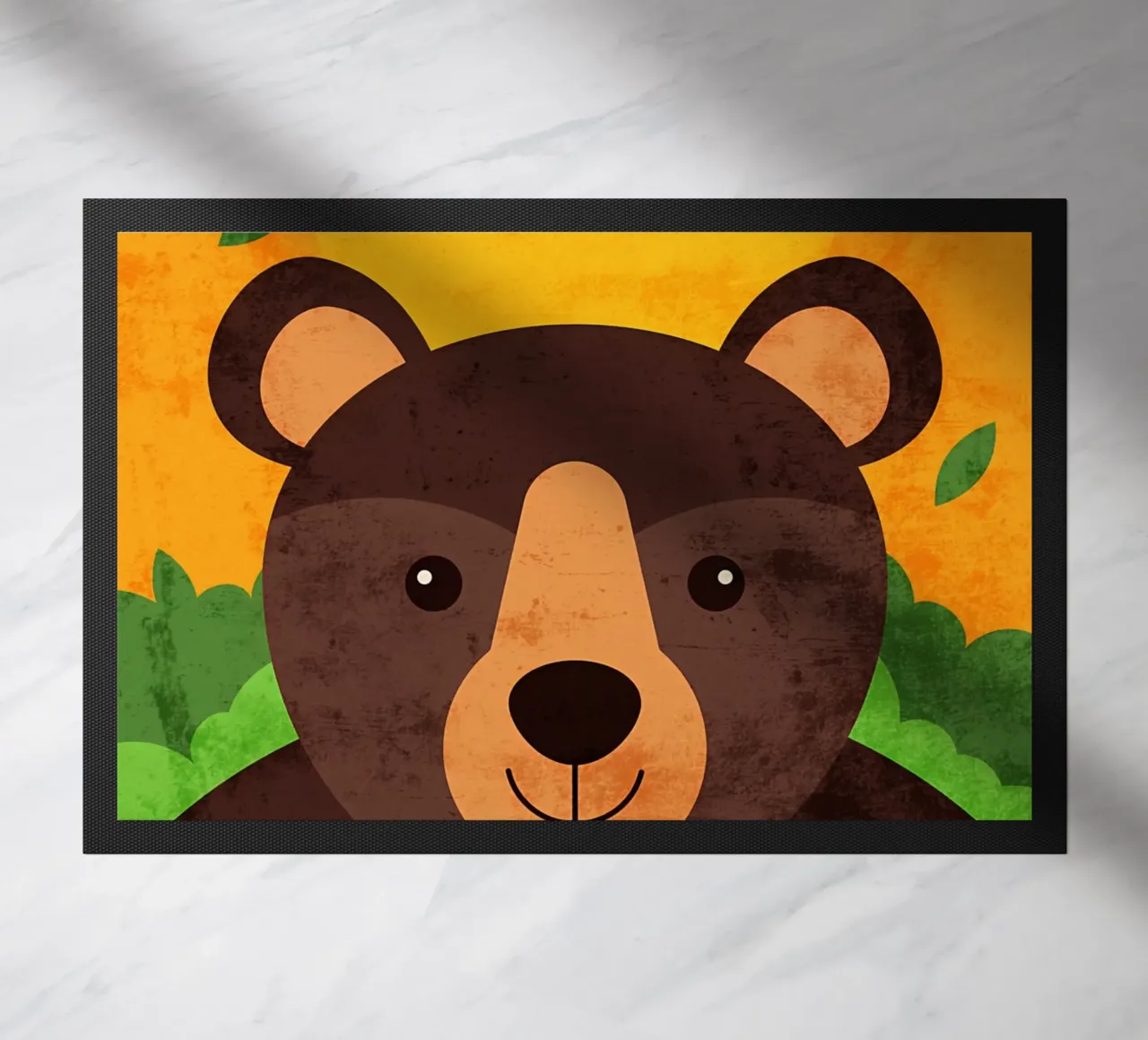 Illustrazione di un orso sorridente zerbino da EbrahimiStudio