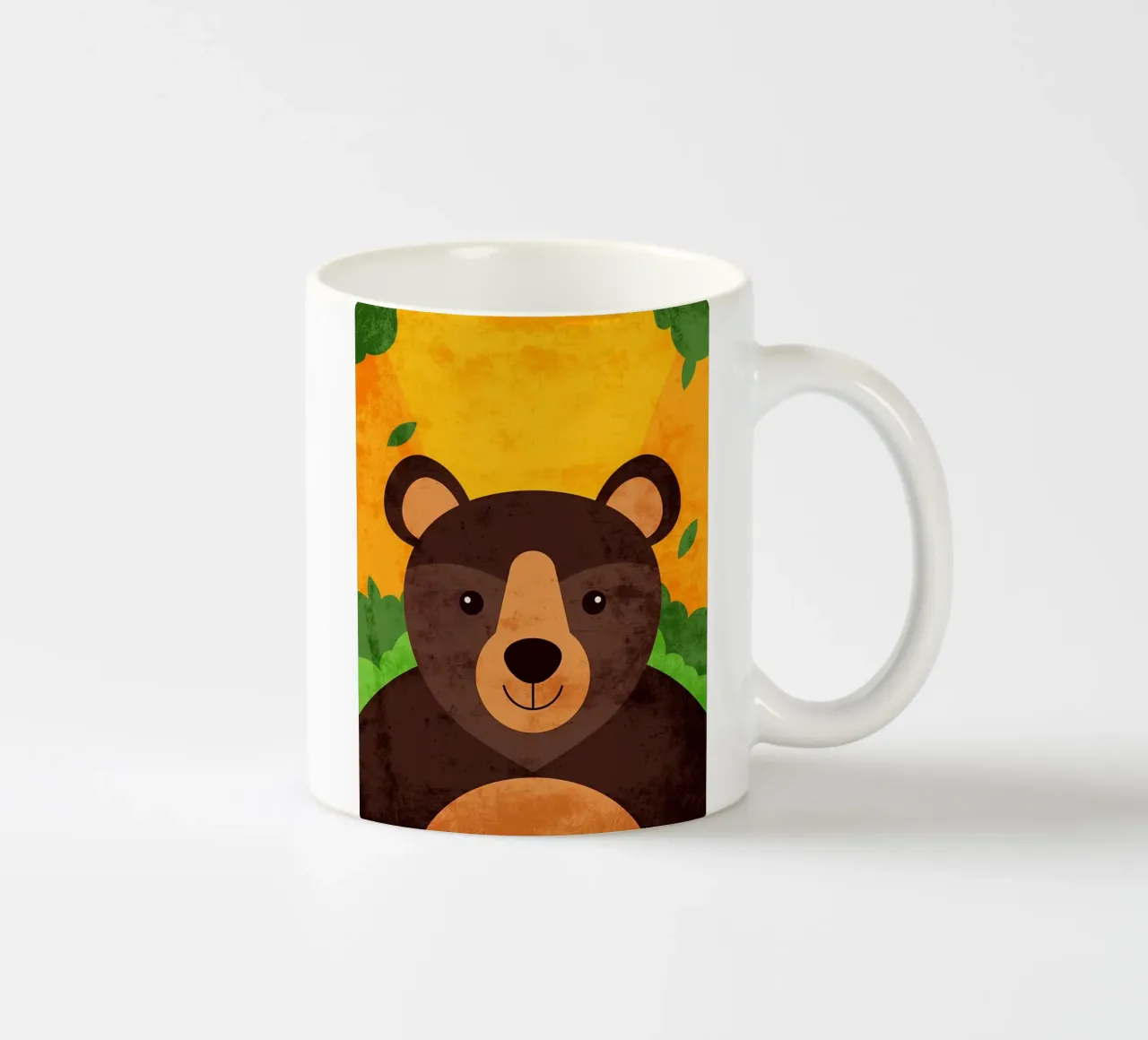 Illustrazione di un orso sorridente tazza in ceramica da EbrahimiStudio