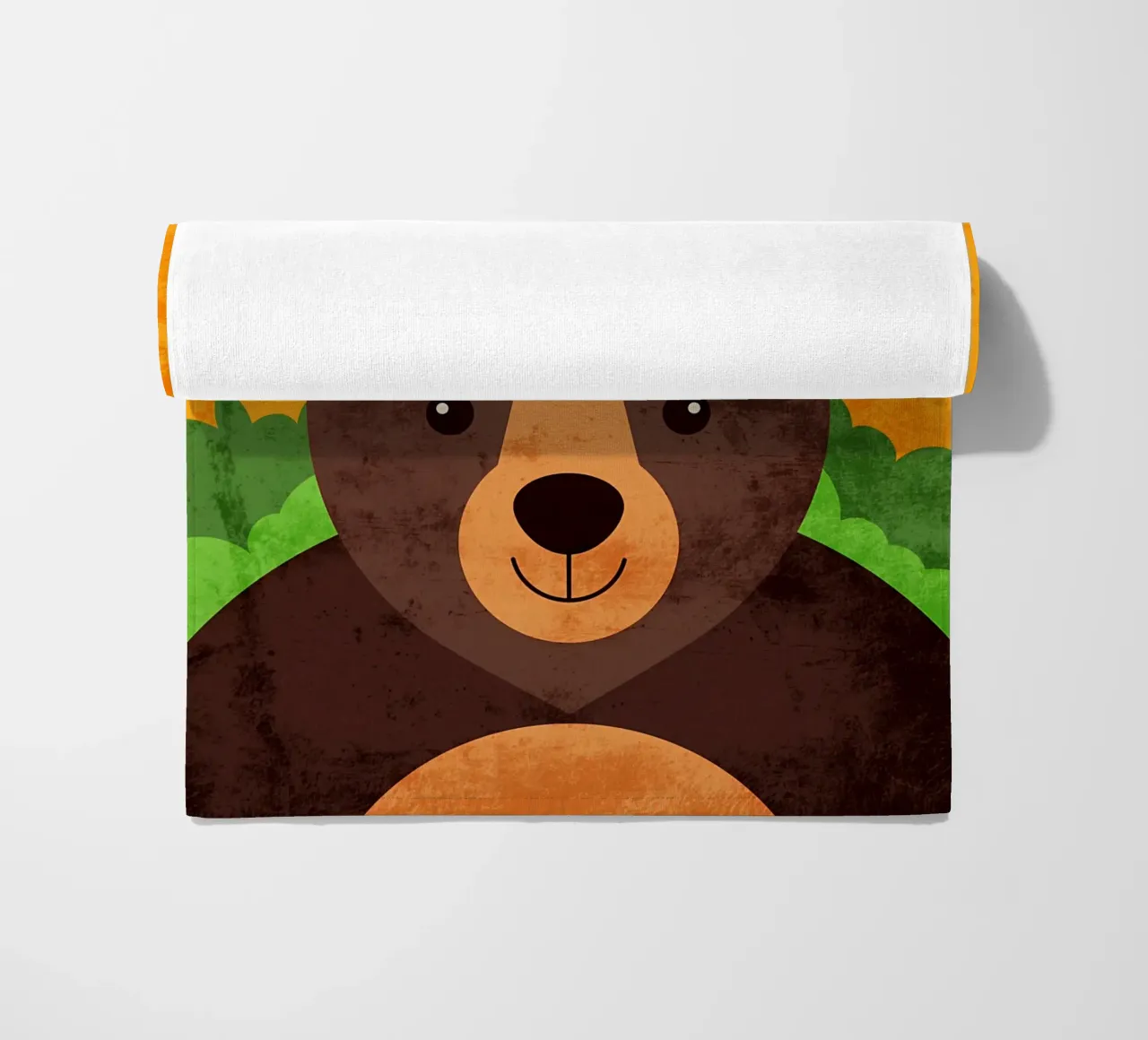 Illustrazione di un orso sorridente telo mare da EbrahimiStudio