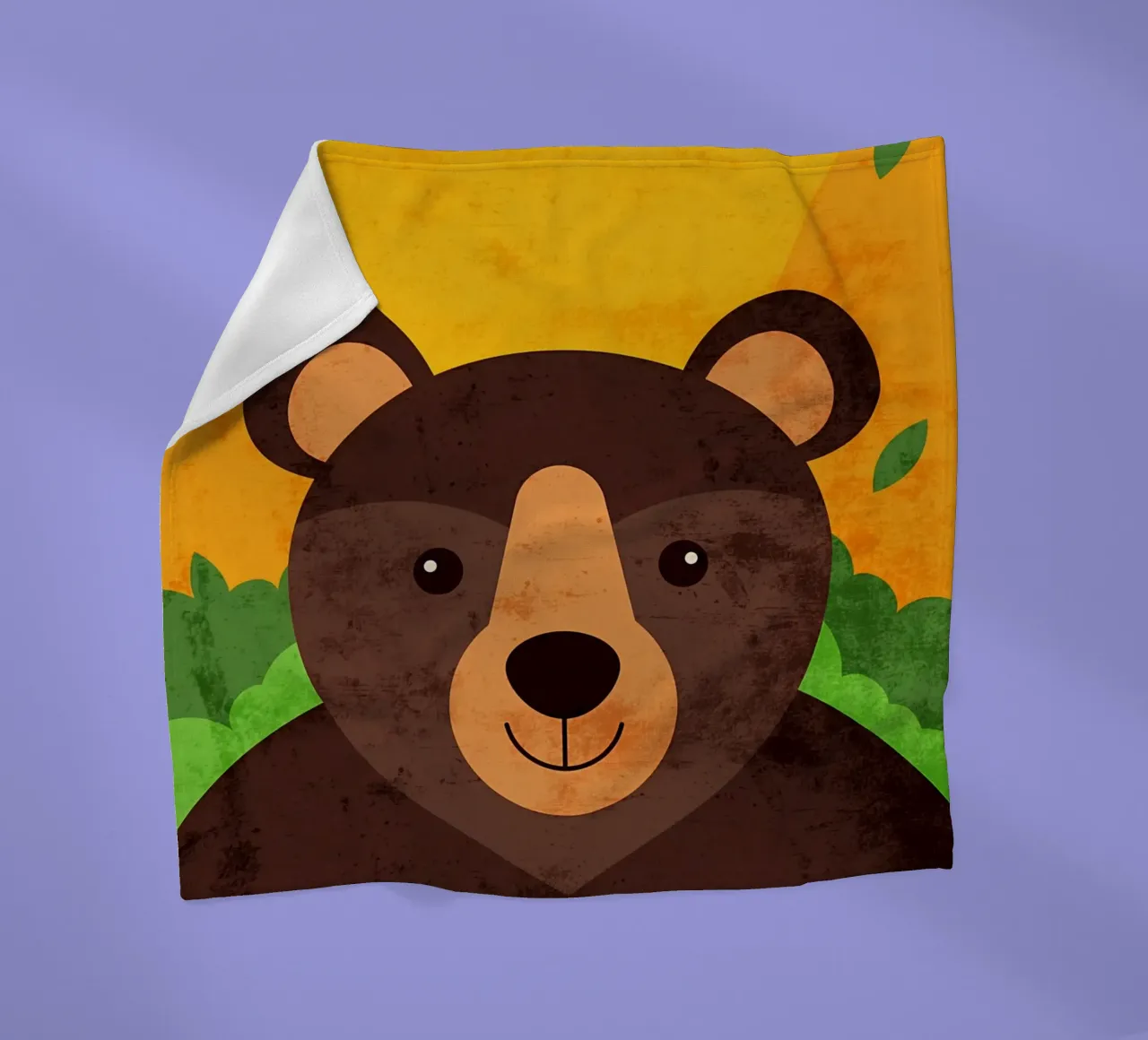 Illustrazione di un orso sorridente coperta in pile da EbrahimiStudio