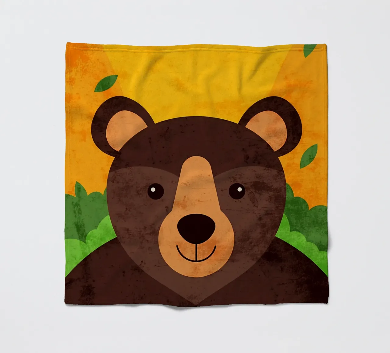 Illustrazione di un orso sorridente coperta in pile da EbrahimiStudio