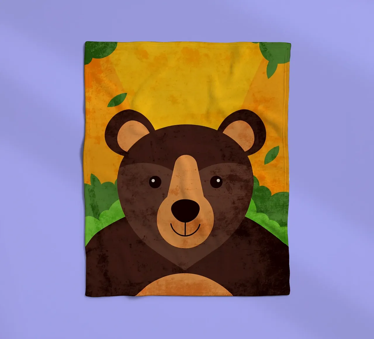 Illustrazione di un orso sorridente coperta in pile da EbrahimiStudio