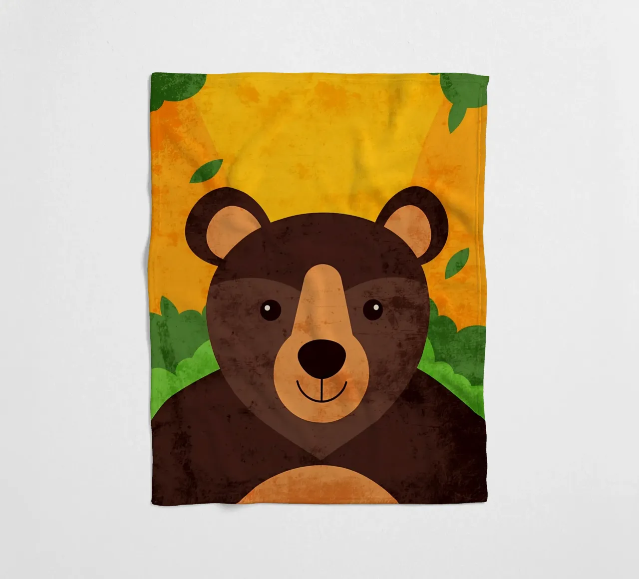 Illustrazione di un orso sorridente coperta in pile da EbrahimiStudio